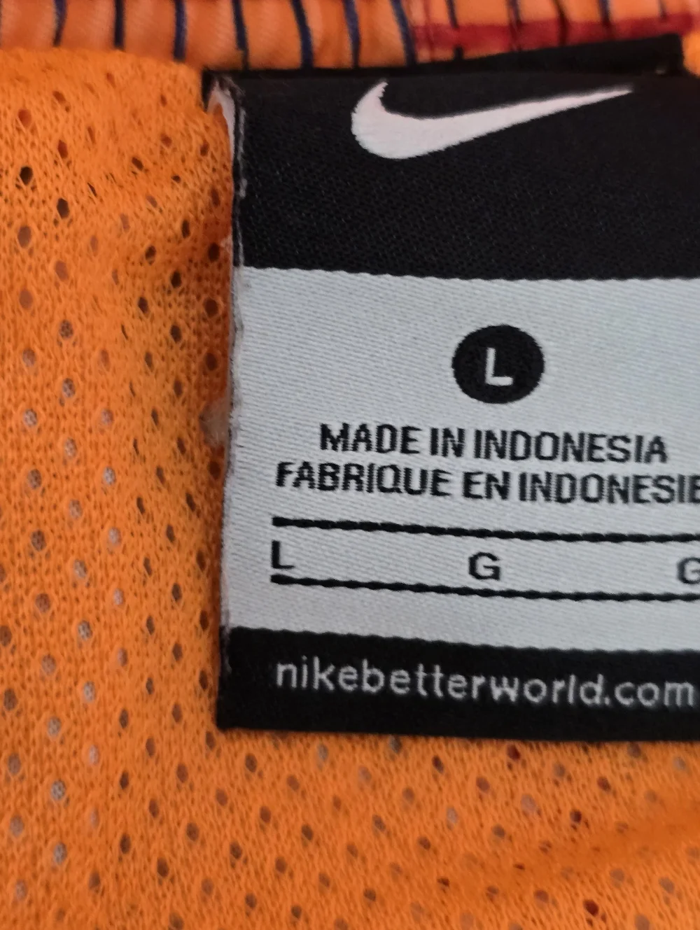NIKE size Large  Board Shorts Mesh Lined Riptide‎ Volley Swim Trunks Orange